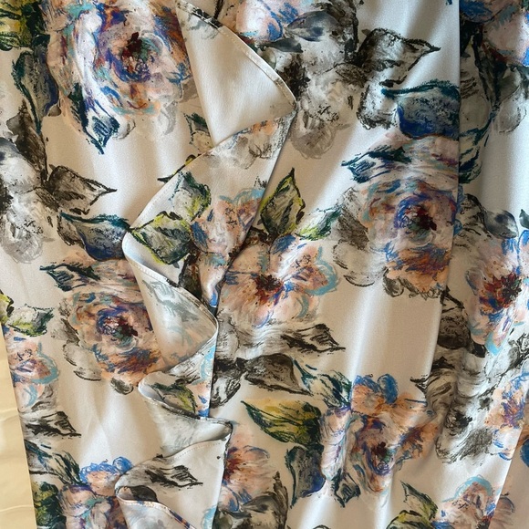 Adrianna Papell ruffled v neck floral sleeveless dress size 4 NWT - Picture 10 of 12